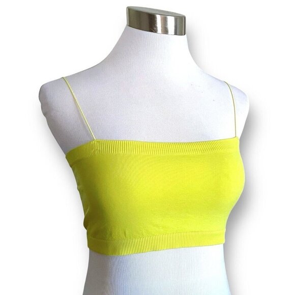 UO Out From Under Clarissa Seamless Bra Sz Small Neon Green Yellow Wire Free - Picture 6 of 9